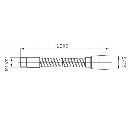 Шланг для ванны и кухни Omnires 062MBL черный фото