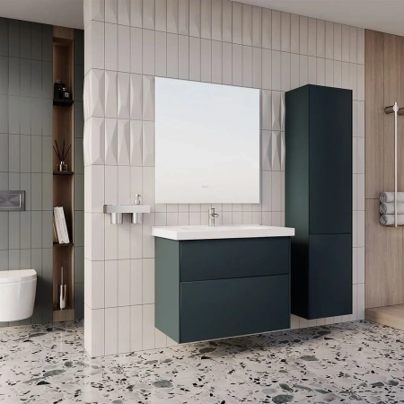 Зеркало с подсветкой и часами ASB-Mebel Оскар 80 10236 85x80 фото