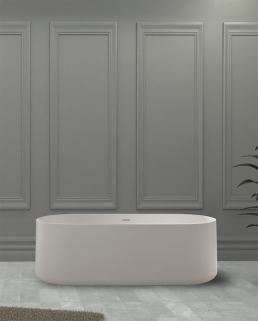 Ванна из искусственого камня Abber Stein AS9607 170x75 белая матовая фото