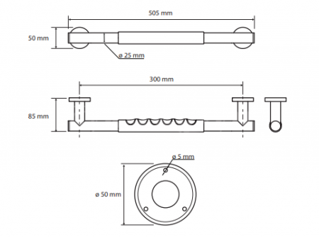 Поручень Bemeta Omega 104507675 50 см фото