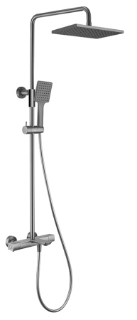 Душевая система с термостатом Kaiser Cube 01382-15 воронёная сталь фото