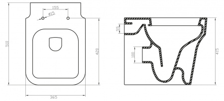 Унитаз приставной BelBagno Janice BB124CB фото