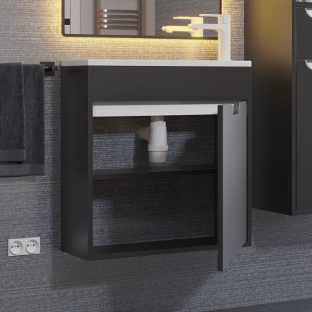 Тумба под раковину Uperwood Modul 60 2930205364 черная фото