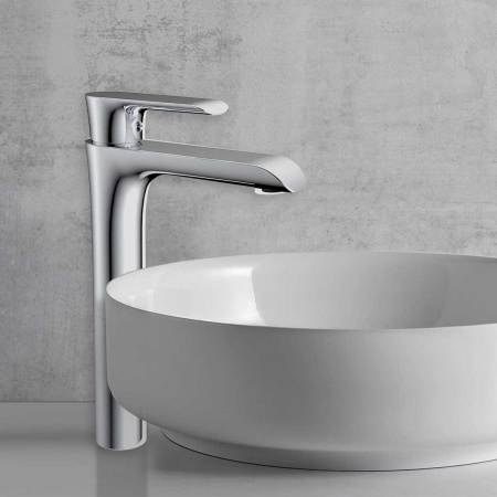 Высокий смеситель для раковины Vincea Esse VBF-1E2CH хром фото