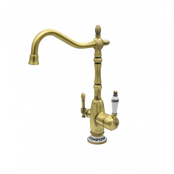 Смеситель для кухни с фильтром для воды Milacio Castellon Ceramic MC.514.BR бронза фото