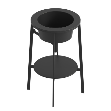 Консоль с керамической раковиной Abber Bequem AC2130MB черная матовая фото