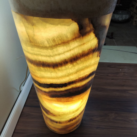 Раковина напольная из оникса Yellow ON-01355 (45*45*90) фото