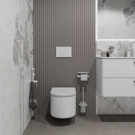 Клавиша смыва Iddis Unifix UNI02MWi77 белая матовая фото