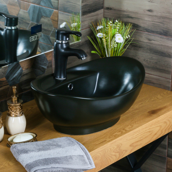 Раковина Melana MLN-7167MB черная фото