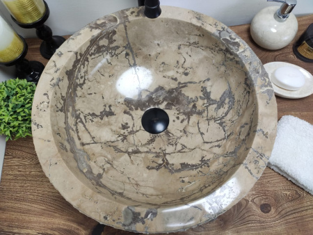 Раковина из мрамора Indo Bowl Marmo Champur Medium DM-00265 фото