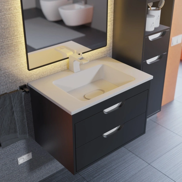 Тумба под раковину Uperwood Modul 65 2930205151 черная фото