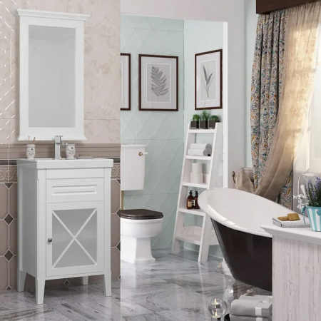 Мебель для ванной Opadiris Палермо 50 белая матовая фото