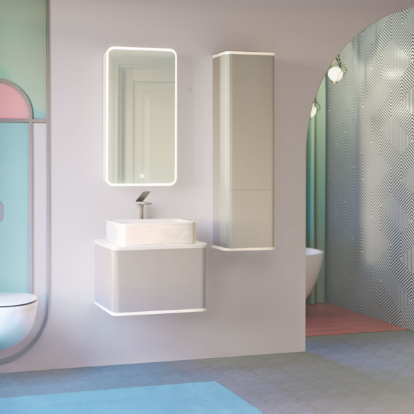 Пенал подвесной Jorno Pastel Pas.04.125/P/GR серый фото