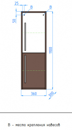 Шкаф-пенал Style Line Экзотик 36 фото