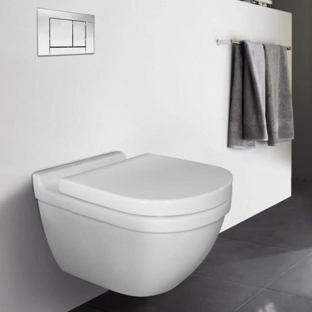 Подвесной унитаз безободковый Duravit Starck 3 45270900A1 (2527090000+006389) с сиденьем фото