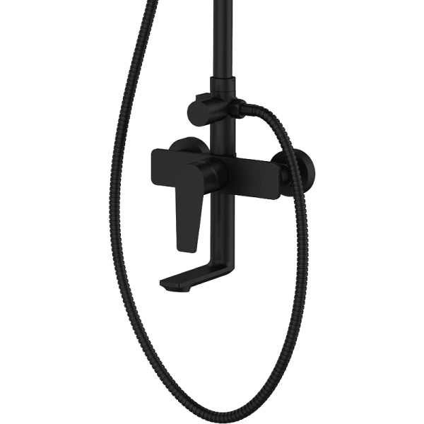 Душевая система Agger Brilliant A0393344 Черная матовая фото