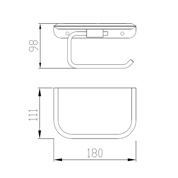 Держатель для туалетной бумаги с полочкой Abber Nord AA1530G золото матовое фото