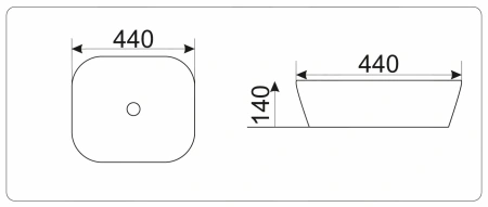 Накладная раковина GID MNC544 44х44 фото