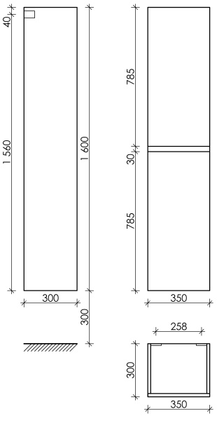 Шкаф-пенал Sancos Urban PUR35ECH дуб чарльстон фото
