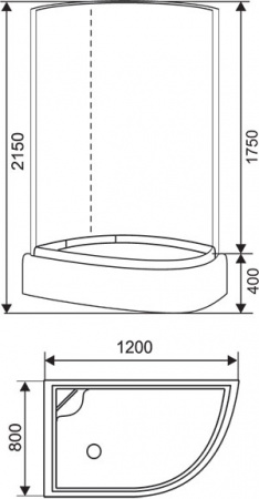 Душевая кабина Style S-09 L 120x80 фото