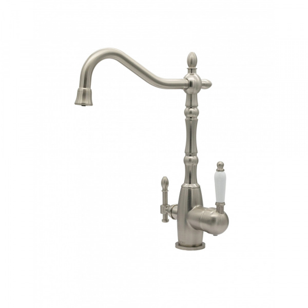 Смеситель для кухни с фильтром для воды Milacio Castellon Ceramic MC.515.SN сатин фото