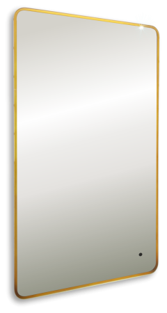 Зеркало с подсветкой Art&Max Siena AM-SieS-600-1000-DS-F-Gold 60x100 золото фото