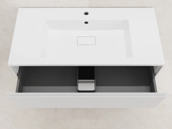 Тумба напольная под раковину Style Line Лима 100 ЛС-00002348 белая матовая фото