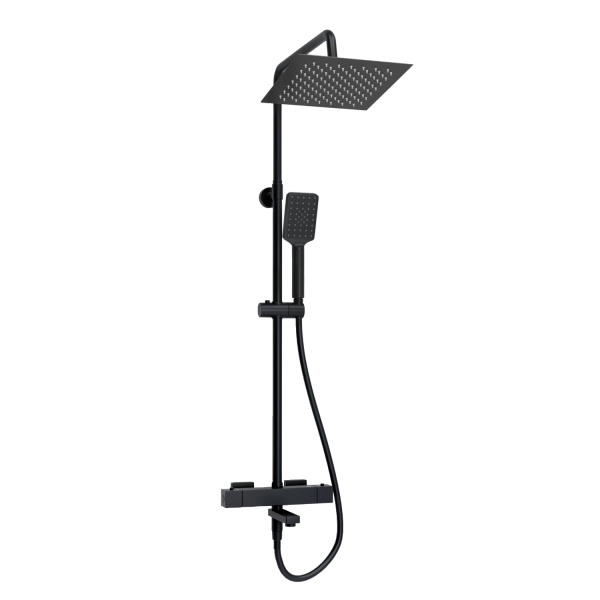 Душевая система (стойка) с термостатом WasserKRAFT Thermo A299.255.130.BM черная матовая фото