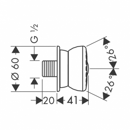 Боковая форсунка Hansgrohe Bodyvette 28466000 фото