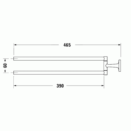 Полотенцедержатель Duravit Starck T 0099414600 черный матовый фото