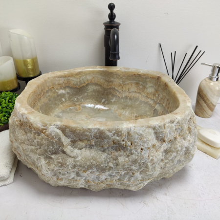 Накладная раковина из оникса Erozy Green EO-00760 (46*36*18см) фото