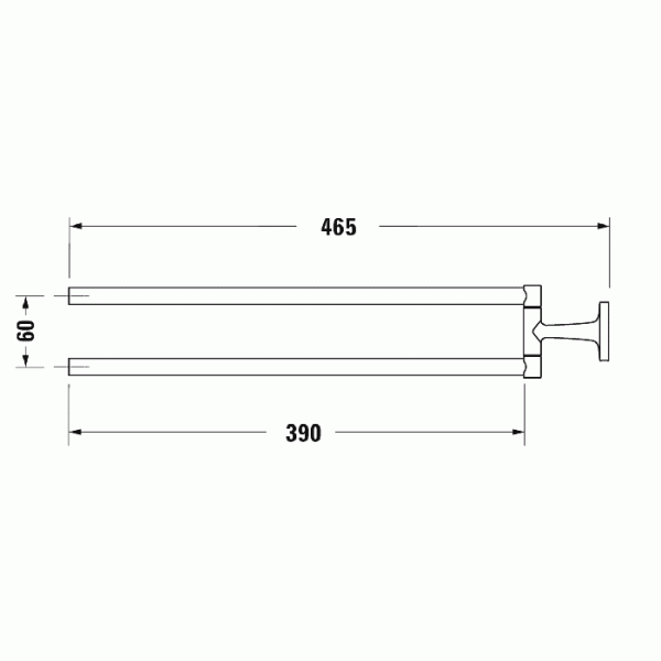 Полотенцедержатель Duravit Starck T 0099414600 черный матовый фото