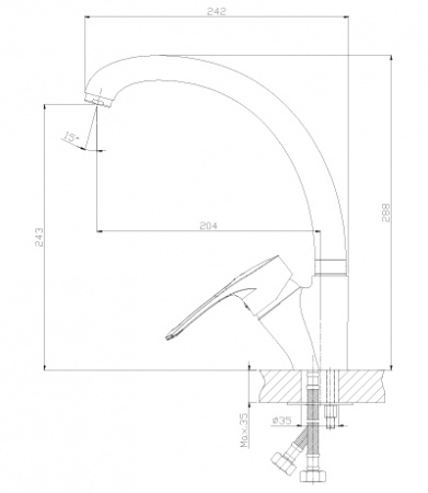 Смеситель для кухни Rossinka T T40-23 фото