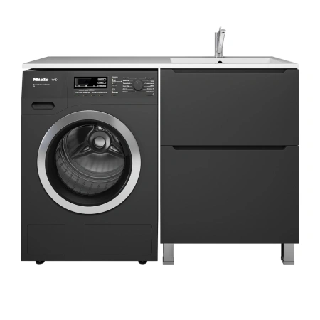 Тумба под стиральную машину Uperwood Tanos 120 TTanosVMF60B2 черная матовая фото