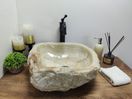 Раковина из оникса Indo Erozy Green EO-00042 фото