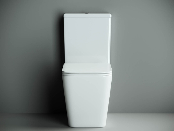 Унитаз компакт безободковый  Ceramica Nova Cubic CN1803-B с сиденьем с микролифтом фото