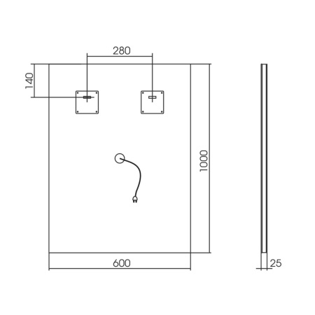 Зеркало Vincea VLM-2L600 60 см фото