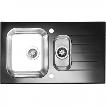 Мойка для кухни Alveus Glassix 20 черный 860X500 фото
