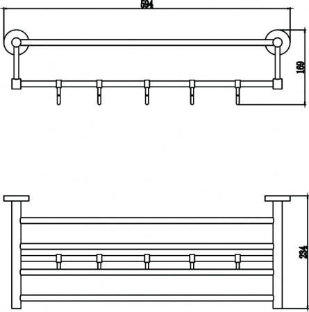 Полочка для полотенец Savol 87 S-608745 60 см фото