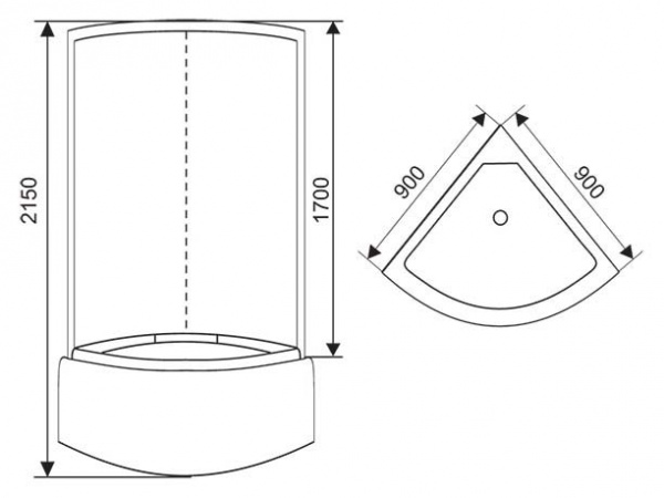 Душевая кабина Arcus AS-103 90x90 фото