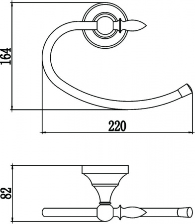 Полотенцедержатель Savol 68B S-06860B фото