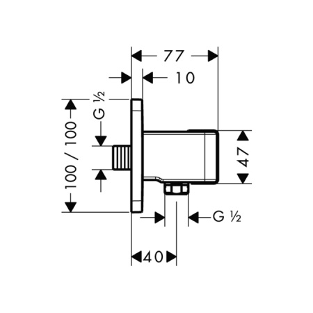 Шланговое подсоединение / держатель душа Axor Urquiola 11626000 фото