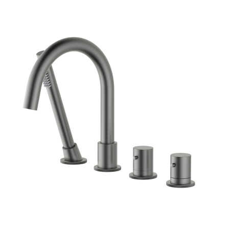 Смеситель на борт ванны с термостатом Timo Saona 2330/18Y черное золото фото