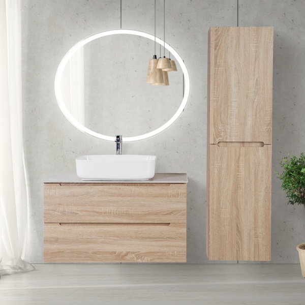 Зеркало с подсветкой и кнопочным выключателем BelBagno SPC-VST-750-900-LED-BTN 75x90 фото