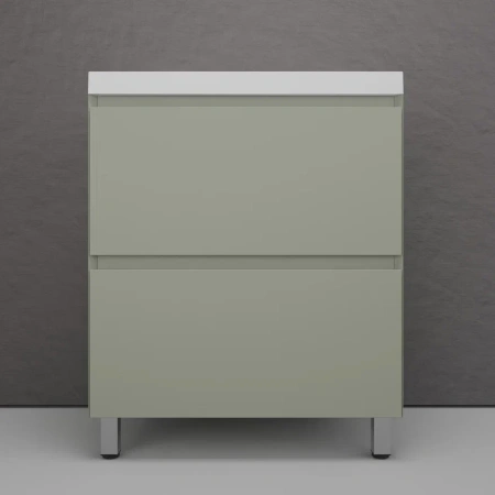 Тумба напольная под раковину Style Line Манхэттен 70 ЛС-00002376 олива фото