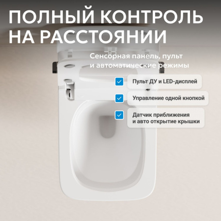 Электронный унитаз-биде импульсный Abber Rechteck AC1215S с инсталляцией AC0101P2 фото