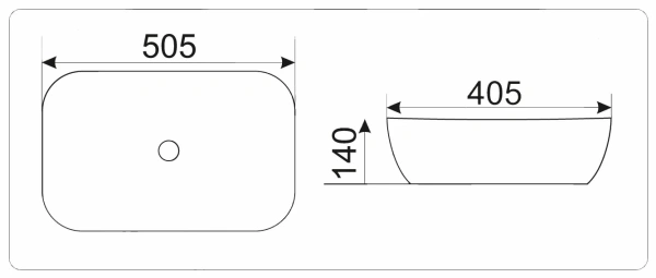 Накладная раковина GID MNC338 50,5х40,5 фото