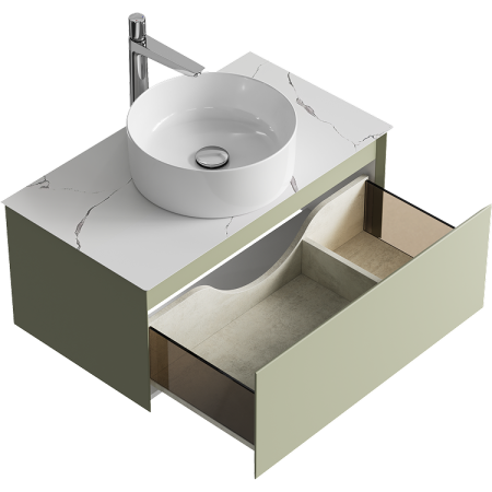 Тумба под накладную раковину Aqwella Geometria 80 GE01081SH зеленый шалфей фото
