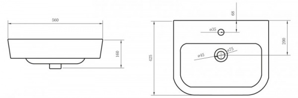 Раковина BelBagno Albano BB120L фото
