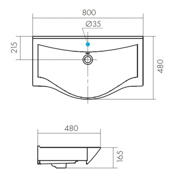 Раковина Акватон Беверли 1WH302422 80 см фото